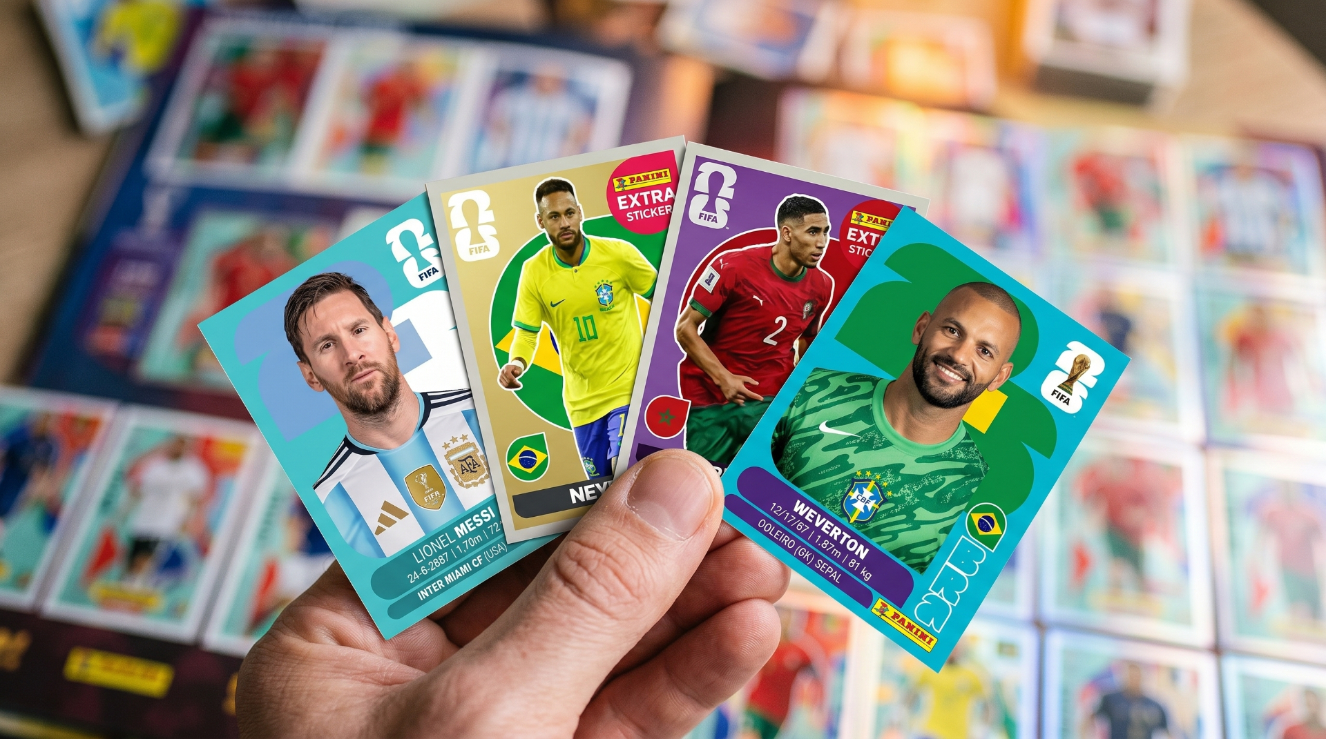 Figurinhas dos craques da Copa 2026